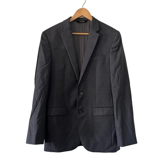 Jos A Bank Traveler's Collection Slim Fit 100% Wool Men's 40L 34W Gray Blazer - Picture 1 of 4